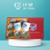 Bộ 6 cốc sứ Bát Tràng quà tặng in logo kèm đĩa họa tiết vẽ tay dáng trụ không quai 200ml BCS-19