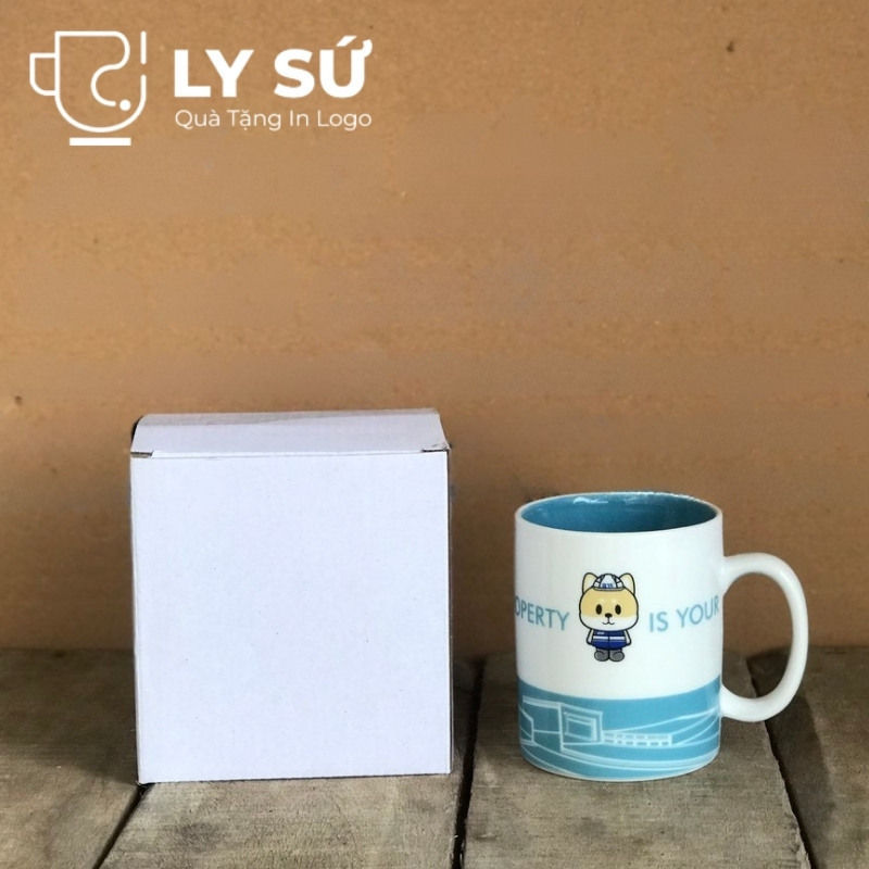 Cốc sứ màu Bát Tràng quà tặng in logo