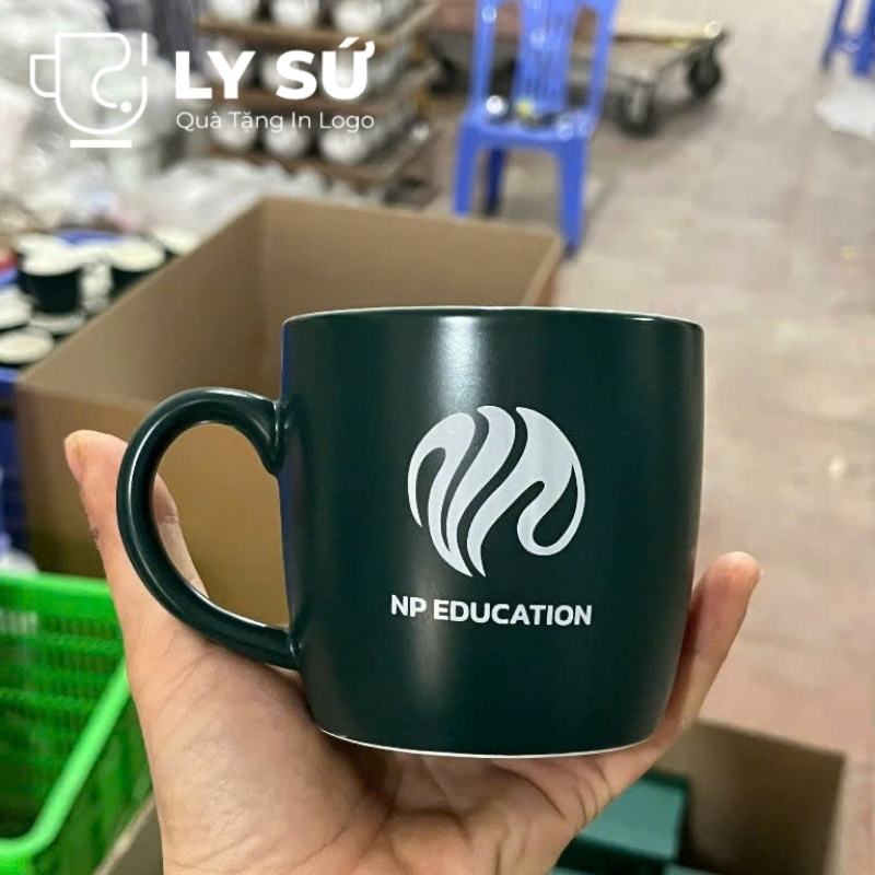 Cốc sứ màu Bát Tràng quà tặng in logo