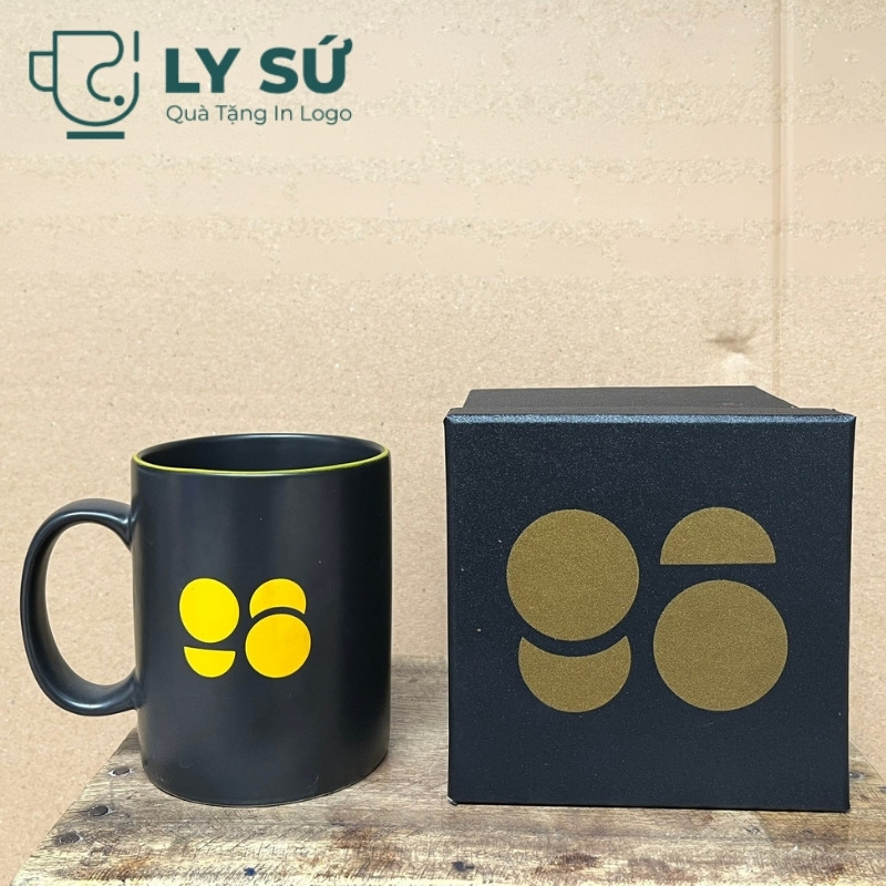 Cốc sứ màu Bát Tràng quà tặng in logo