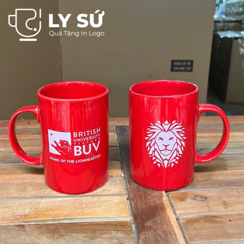 Cốc sứ màu Bát Tràng quà tặng in logo