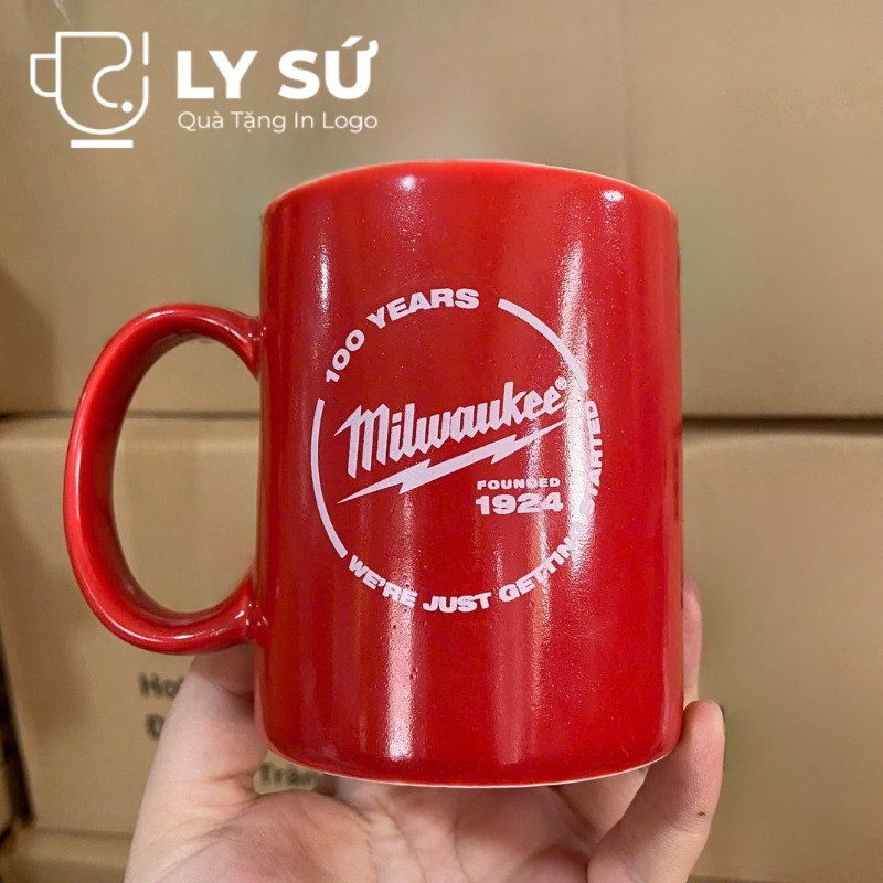 Cốc sứ màu Bát Tràng quà tặng in logo