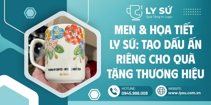 Men và họa tiết trên ly sứ tạo dấu ấn cho quà tặng thương hiệu